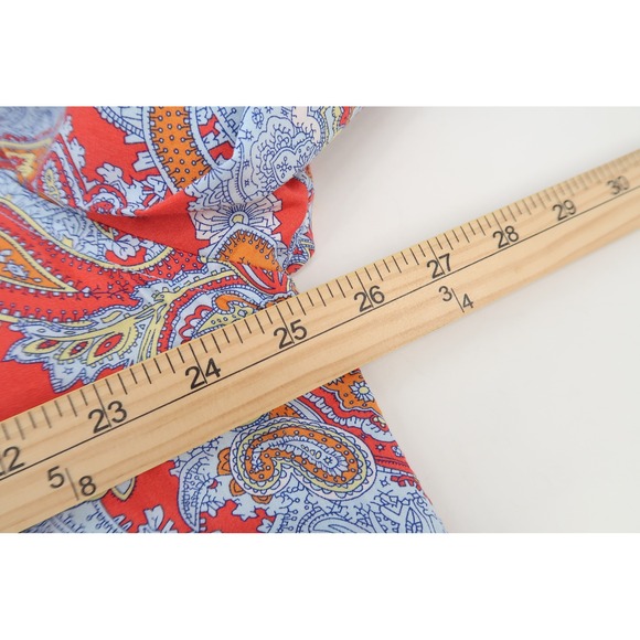 Alan Flusser Button Down Shirt Mens XL Multicolor Paisley Cotton Long Sleeve - Picture 7 of 11